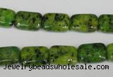 CLJ280 15.5 inches 10*14mm rectangle dyed sesame jasper beads wholesale