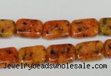 CLJ281 15.5 inches 10*14mm rectangle dyed sesame jasper beads wholesale