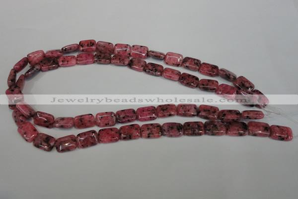 CLJ282 15.5 inches 10*14mm rectangle dyed sesame jasper beads wholesale