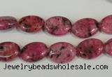 CLJ319 15.5 inches 10*14mm oval dyed sesame jasper beads wholesale