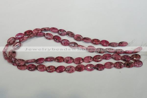 CLJ319 15.5 inches 10*14mm oval dyed sesame jasper beads wholesale