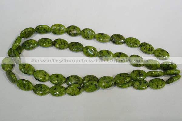 CLJ321 15.5 inches 13*18mm oval dyed sesame jasper beads wholesale