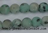 CLJ412 15.5 inches 8mm round matte sesame jasper beads wholesale