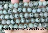 CLJ433 15.5 inches 12mm faceted round sesame jasper beads