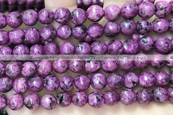 CLJ555 15.5 inches 6mm,8mm,10mm & 12mm faceted round sesame jasper beads