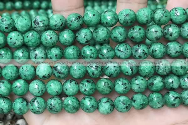 CLJ560 15.5 inches 6mm,8mm,10mm & 12mm faceted round sesame jasper beads