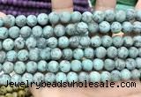 CLJ591 15 inches 8mm round matte sesame jasper beads