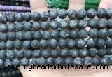 CLJ598 15 inches 8mm round matte sesame jasper beads