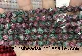 CLJ627 15 inches 8mm faceted nuggets sesame jasper beads