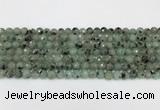 CLJ640 15.5 inches 6mm faceted round sesame jasper beads wholesale