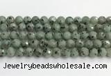 CLJ642 15.5 inches 10mm faceted round sesame jasper beads wholesale