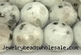 CLJ652 15 inches 10mm faceted round sesame jasper beads