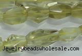 CLQ102 8*12mm - 12*22mm faceted nuggets natural lemon quartz beads