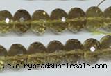 CLQ15 15.5 inches 8*12mm faceted rondelle natural lemon quartz beads