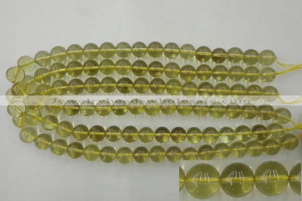 CLQ154 15.5 inches 12mm round natural lemon quartz beads wholesale