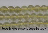 CLQ162 15.5 inches 8mm faceted round natural lemon quartz beads