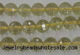 CLQ163 15.5 inches 10mm faceted round natural lemon quartz beads