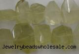 CLQ173 13*18mm – 20*28mm faceted nuggets natural lemon quartz beads