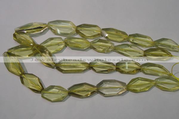 CLQ260 15.5 inches 15*18mm – 20*32mm faceted freeform lemon quartz beads