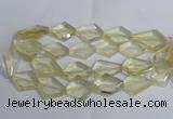 CLQ265 15.5 inches 20*25mm - 30*35mm faceted freeform lemon quartz beads