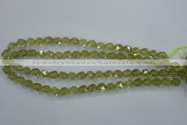 CLQ302 15.5 inches 8mm faceted nuggets lemon quartz beads