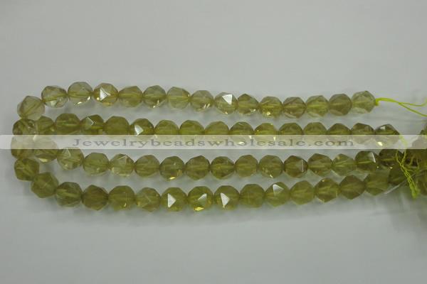 CLQ304 15.5 inches 12mm faceted nuggets lemon quartz beads