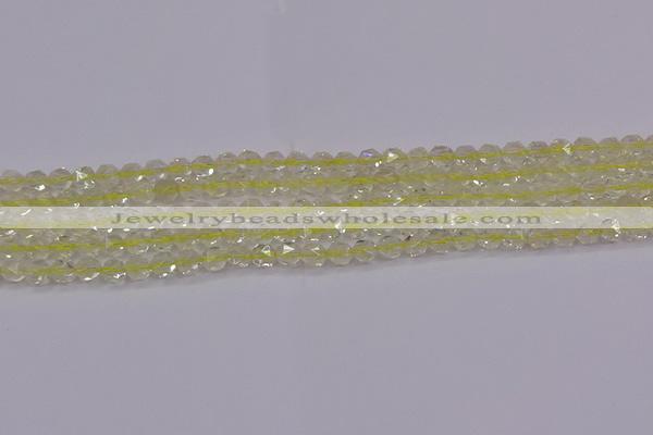 CLQ311 15.5 inches 6mm faceted nuggets lemon quartz beads