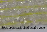 CLQ312 15.5 inches 8mm faceted nuggets lemon quartz beads