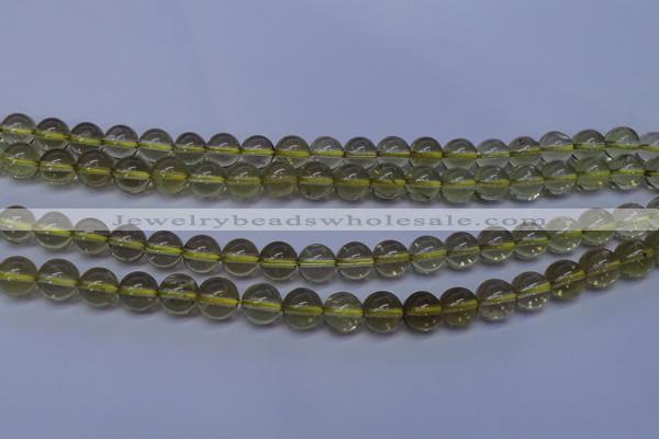 CLQ352 15 inches 8mm round natural lemon quartz beads wholesale