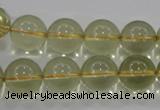 CLQ54 15.5 inches 14mm round natural lemon quartz beads wholesale