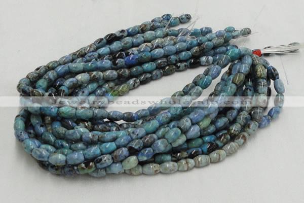 CLR07 16 inches 8*12mm rice larimar gemstone beads wholesale