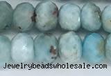 CLR103 15.5 inches 5*8mm faceted rondelle larimar gemstone beads