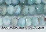 CLR110 15.5 inches 3*5mm faceted rondelle natural larimar beads