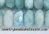 CLR114 15.5 inches 5*9mm faceted rondelle natural larimar beads