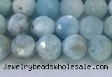 CLR118 15.5 inches 5.5mm faceted round larimar gemstone beads