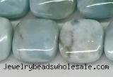 CLR131 15.5 inches 10*10mm square natural larimar gemstone beads