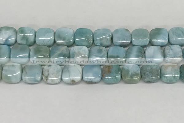 CLR131 15.5 inches 10*10mm square natural larimar gemstone beads