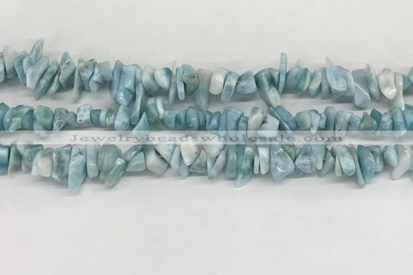 CLR135 15.5 inches 3*8mm - 6*15mm chips natural larimar gemstone beads