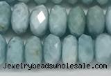 CLR140 15.5 inches 4*8mm faceted rondelle natural larimar beads