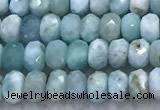 CLR146 15 inches 2.5*4mm faceted rondelle larimar beads wholesale