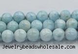 CLR16 15.5 inches 8mm round grade A natural larimar gemstone beads