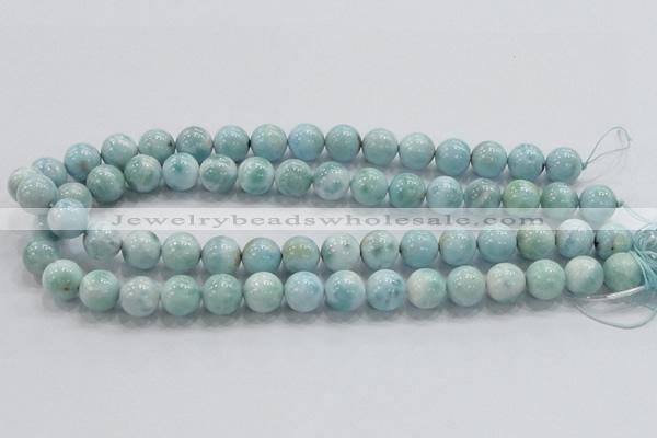 CLR20 15.5 inches 12mm round grade AA natural larimar gemstone beads