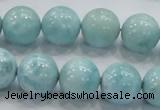 CLR21 15.5 inches 14mm round grade AA natural larimar gemstone beads