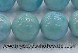 CLR23 15.5 inches 18mm round grade AA natural larimar gemstone beads