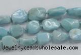 CLR26 15.5 inches 8*10mm nugget natural larimar gemstone chips beads