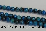 CLR300 15.5 inches 4mm round dyed larimar gemstone beads