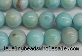 CLR352 15.5 inches 8mm round dyed larimar gemstone beads