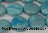 CLR363 15.5 inches 16mm flat round dyed larimar gemstone beads