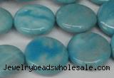 CLR364 15.5 inches 18mm flat round dyed larimar gemstone beads