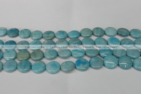 CLR364 15.5 inches 18mm flat round dyed larimar gemstone beads